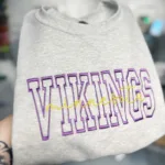 Football Crewneck, Embroidery Football Crewneck, Football Season Crew - Image 3