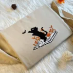 Halloween Cute Cat Embroidered Sweatshirt