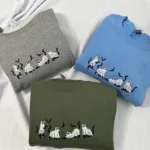 Ghost Cat Halloween embroidered sweatshirt - Image 2