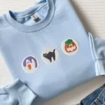Halloween Cookies Boo Embroidered Sweatshirt, Spooky Season Crewneck Sweatshirt - Image 8