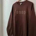 Gingerbread Embroidered Sweatshirt, Christmas Crewneck - Image 5