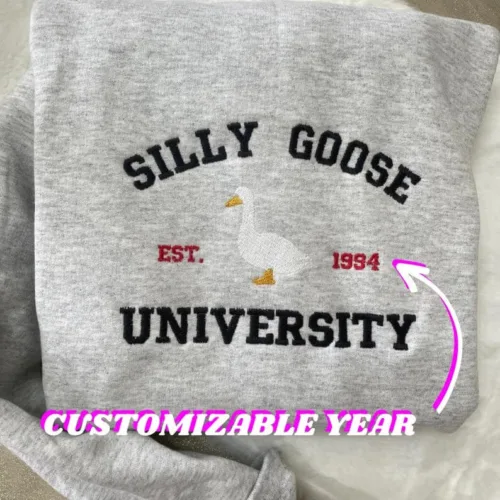 Silly Goose University Embroidered Sweatshirt