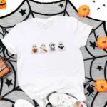 Embroidered Cute Ghost Sweatshirt, Embroidered Halloween Shirt - Image 4