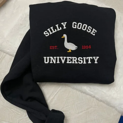 Silly Goose University Embroidered Sweatshirt - Image 3