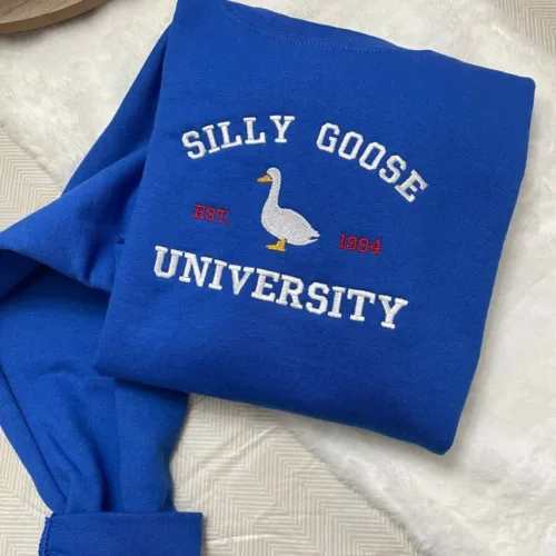 Silly Goose University Embroidered Sweatshirt - Image 6