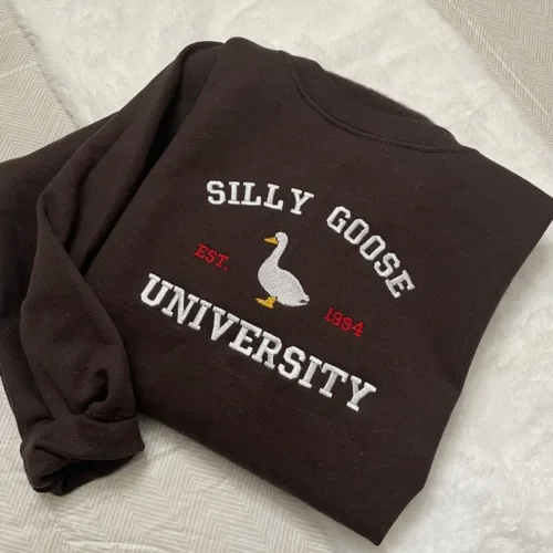 Silly Goose University Embroidered Sweatshirt - Image 7