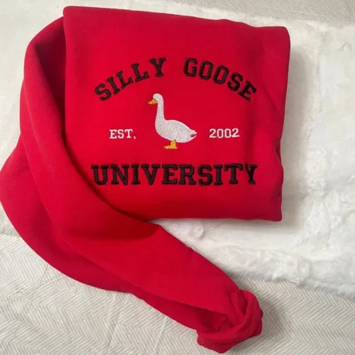 Silly Goose University Embroidered Sweatshirt - Image 9