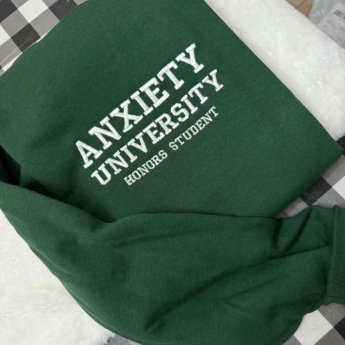 Anxiety University Embroidered - Y2K Style Embroidered - Image 9