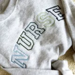 Embroidered Blue-Green NURSE Athletic Gemma Sweatshirt - Image 6