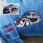Custom Embroidered Trucker Hoodie from Your Photo, Personalized Gift for Truck Lover - Image 17