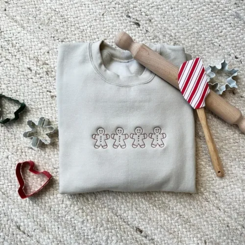 Gingerbread Men Embroidered Sweatshirt - Image 5