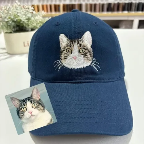 Personalized Embroidered Cat Hat, Custom Dog Hat, Custom Hat Vintage Baseball