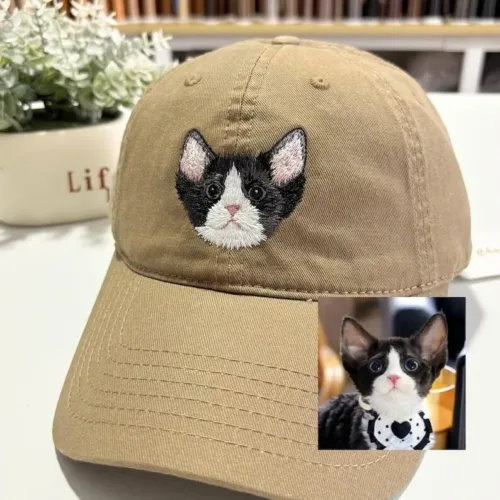 Personalized Embroidered Cat Hat, Custom Dog Hat, Custom Hat Vintage Baseball - Image 7