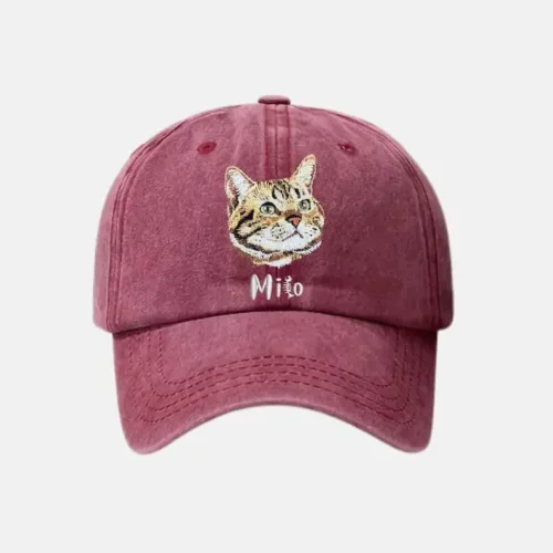 Personalized Embroidered Cat Hat, Custom Dog Hat, Custom Hat Vintage Baseball - Image 8
