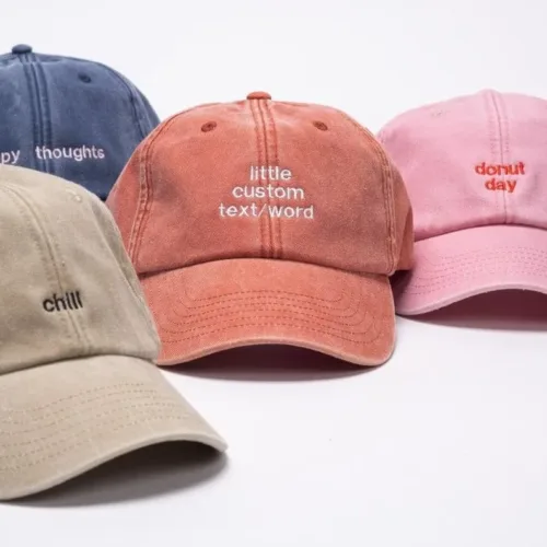 Personalised Vintage Cap - Custom Embroidered Unisex Cotton Dad Hat with Personalized Text