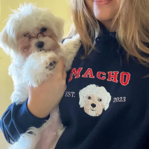 Custom Embroidered Sweatshirt with Dog Face - Image 8