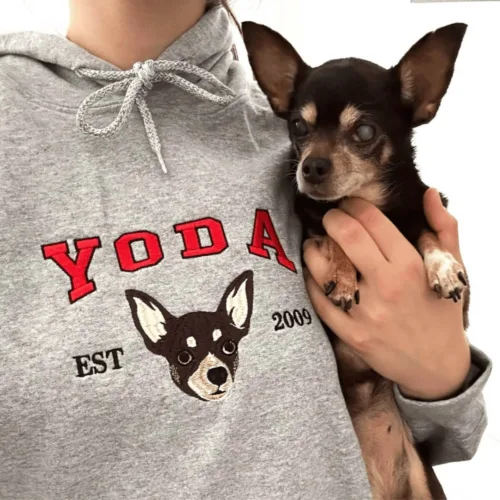 Custom Embroidered Sweatshirt with Dog Face - Image 9