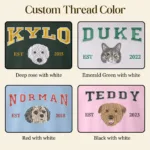 Custom Embroidered Sweatshirt with Dog Face - Image 11