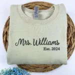Custom Mrs Sweatshirt Embroidered