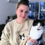 Custom Embroidered Varsity Cat Face Sweatshirt from Photo - Image 2